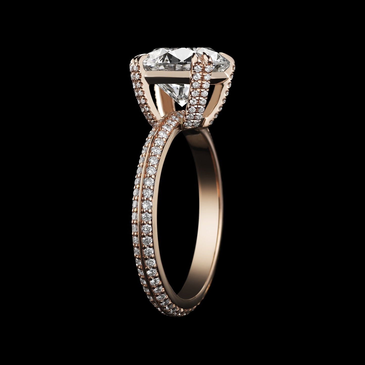 Rose Gold Brilliant-Cut Diamond Engagement Ring - Alexandra Mor online