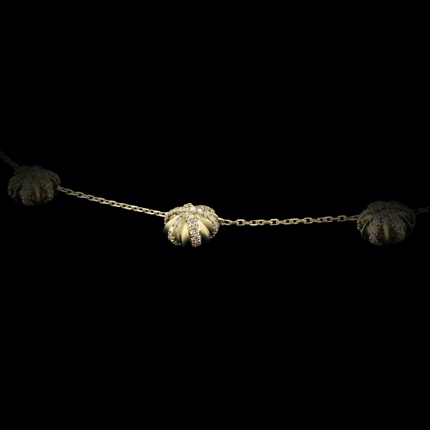 18K Yellow Gold Snowflake Elements Chain - Alexandra Mor online