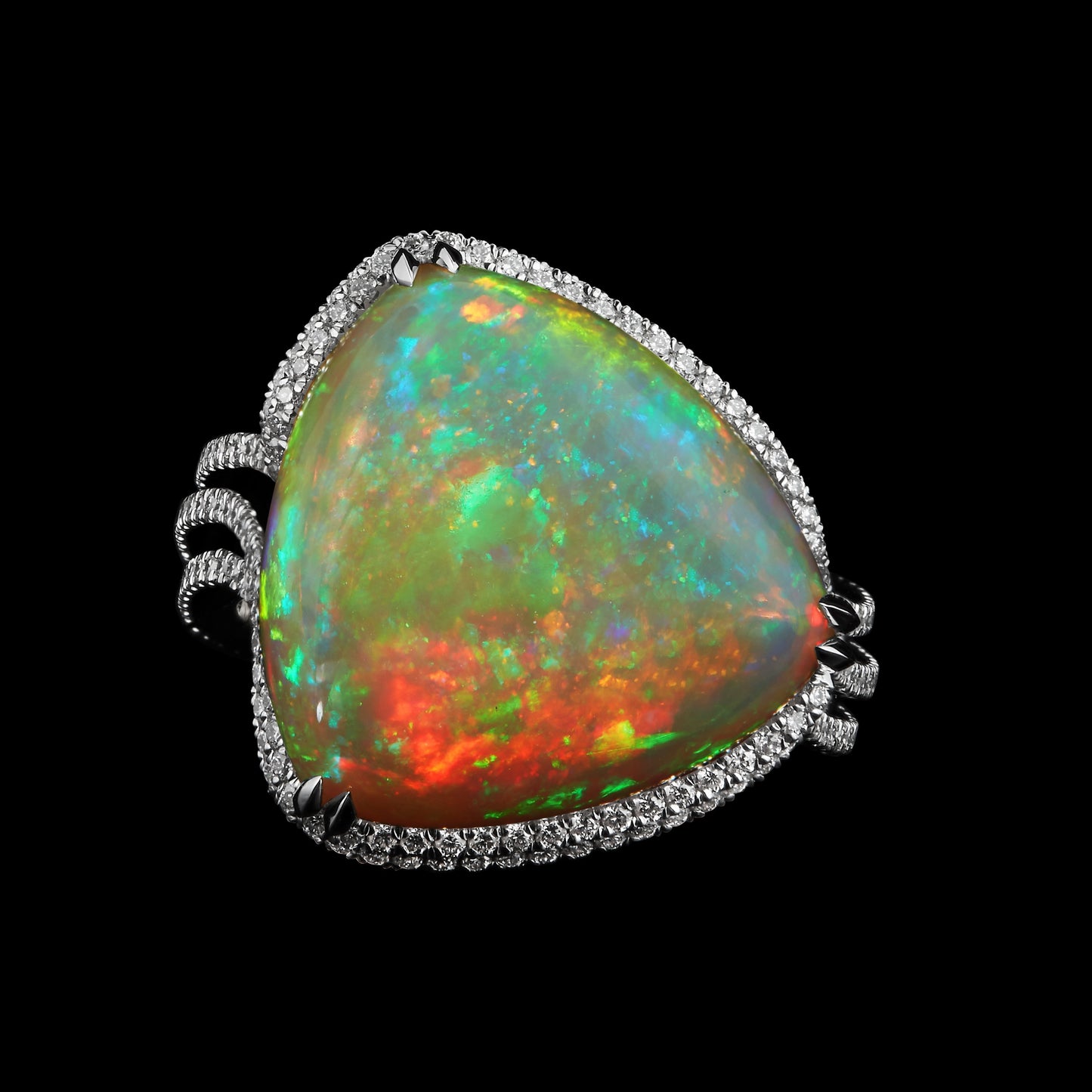 
                  
                    Opal Swirl Around Checkerboard- Harlequin Ring - Alexandra Mor online
                  
                