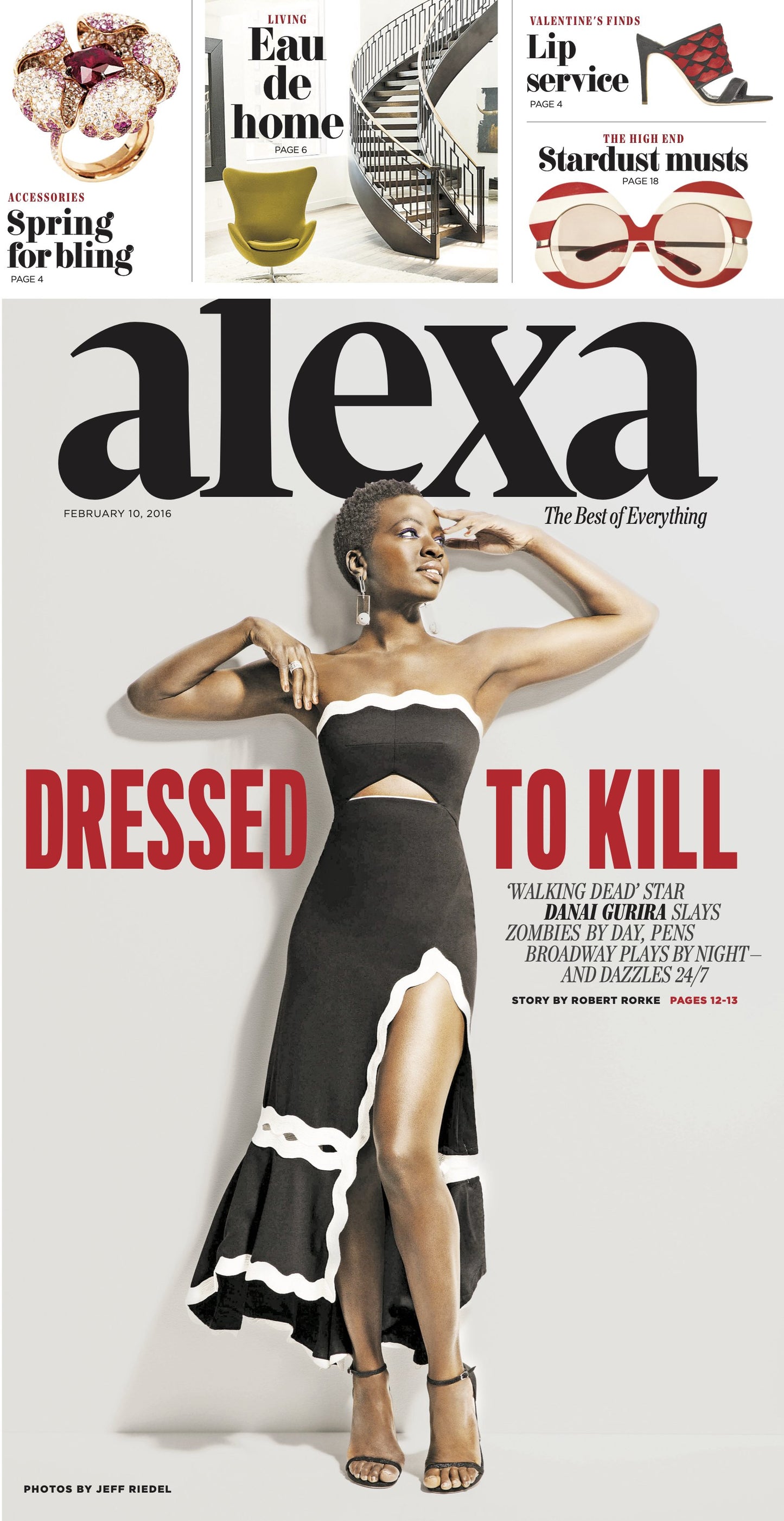 Danati Gurira As Seen Wearing Asscher-Cut Diamond Wide Eternity Band - Alexandra Mor online