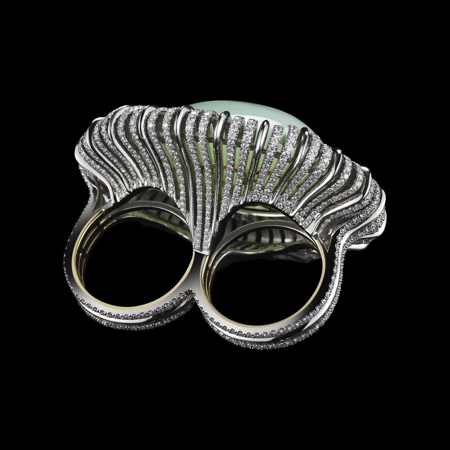 
                  
                    Andean Opal Oval-Cabochon & Diamond Ring - Alexandra Mor online
                  
                