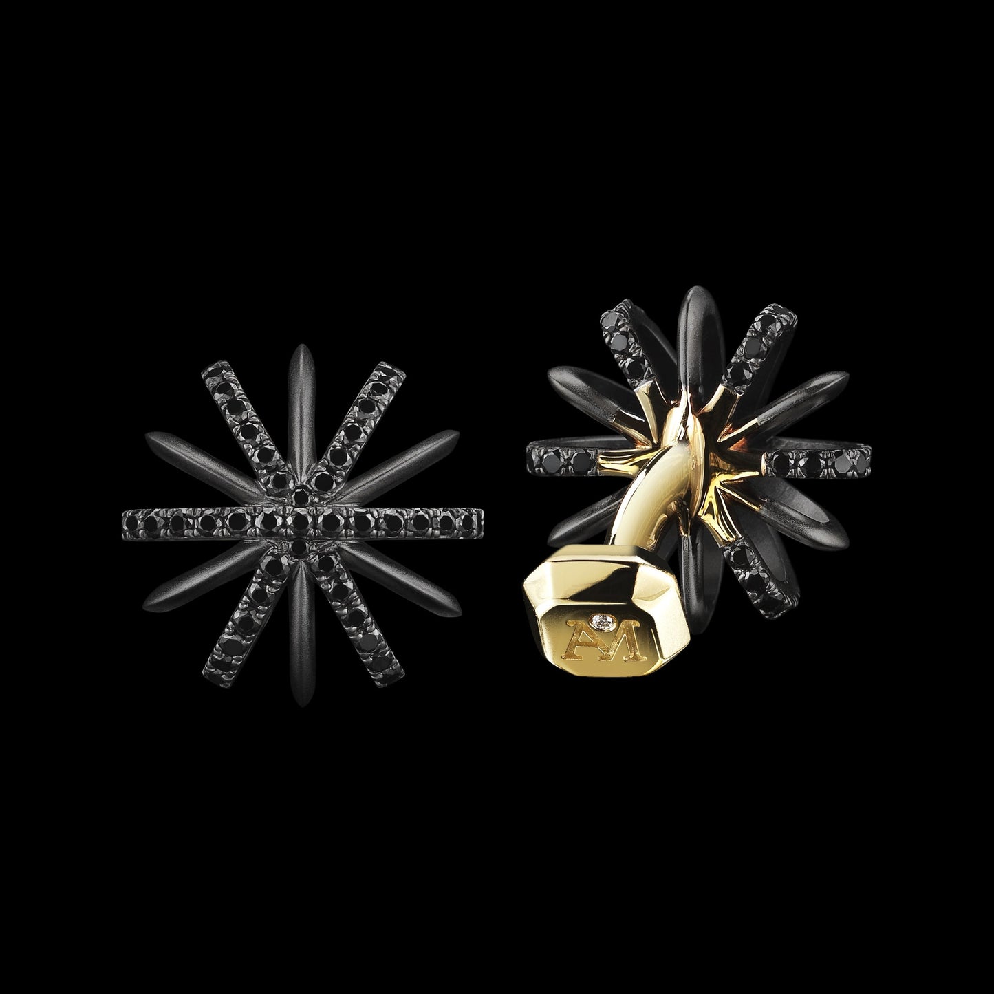 Signature Black Diamond Snowflake Cufflinks - Alexandra Mor online