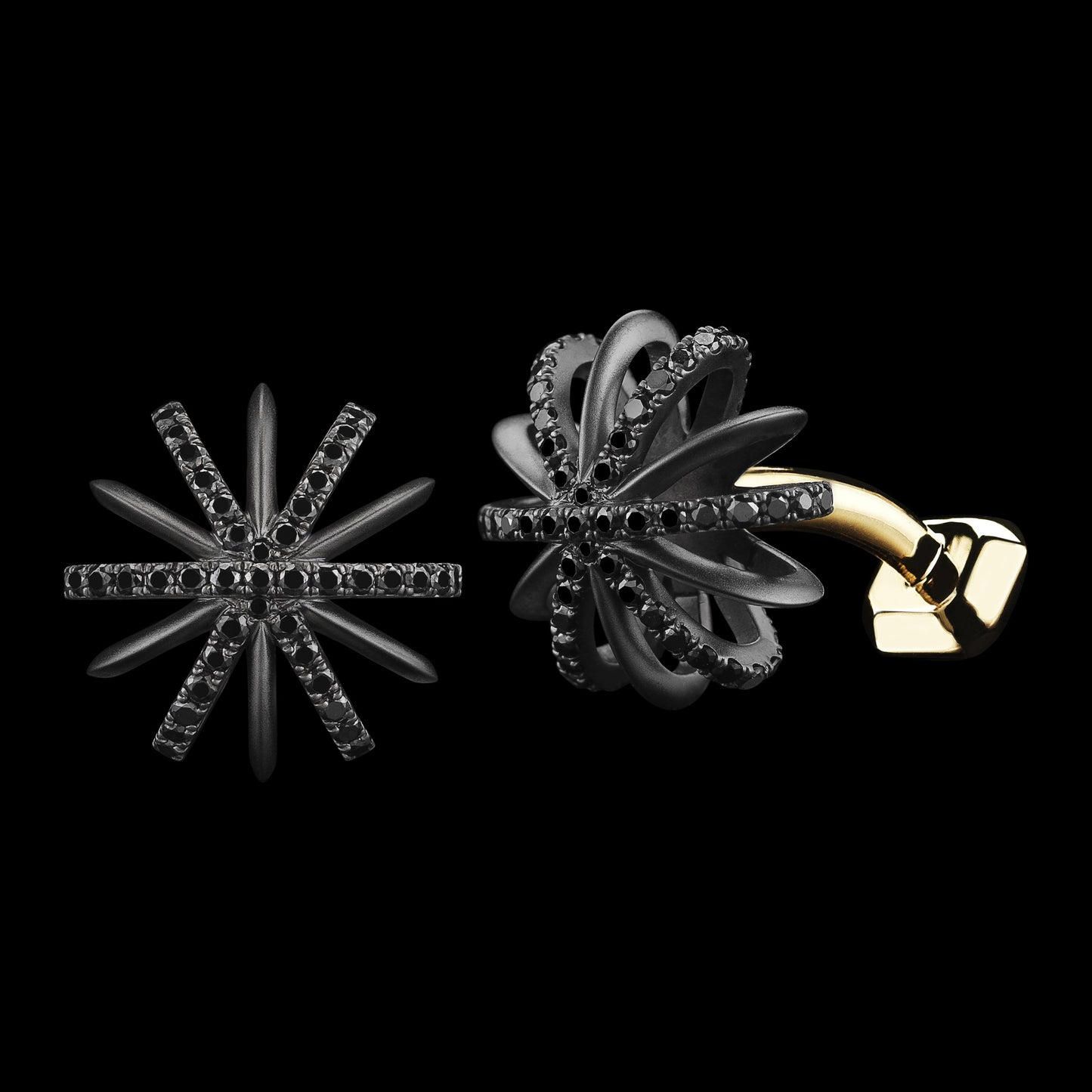 Signature Black Diamond Snowflake Cufflinks - Alexandra Mor online