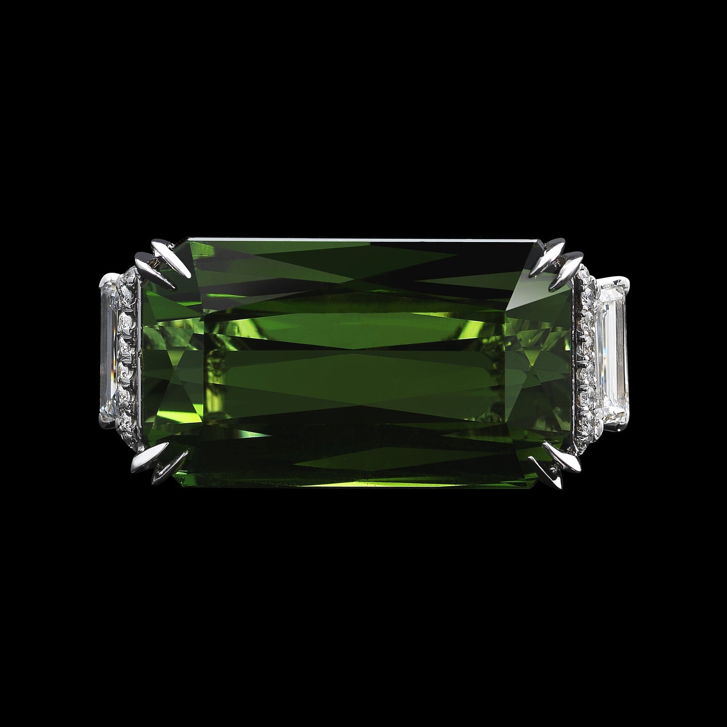 
                  
                    Emerald-Cut Green Tourmaline & Diamond Ring - Alexandra Mor online
                  
                