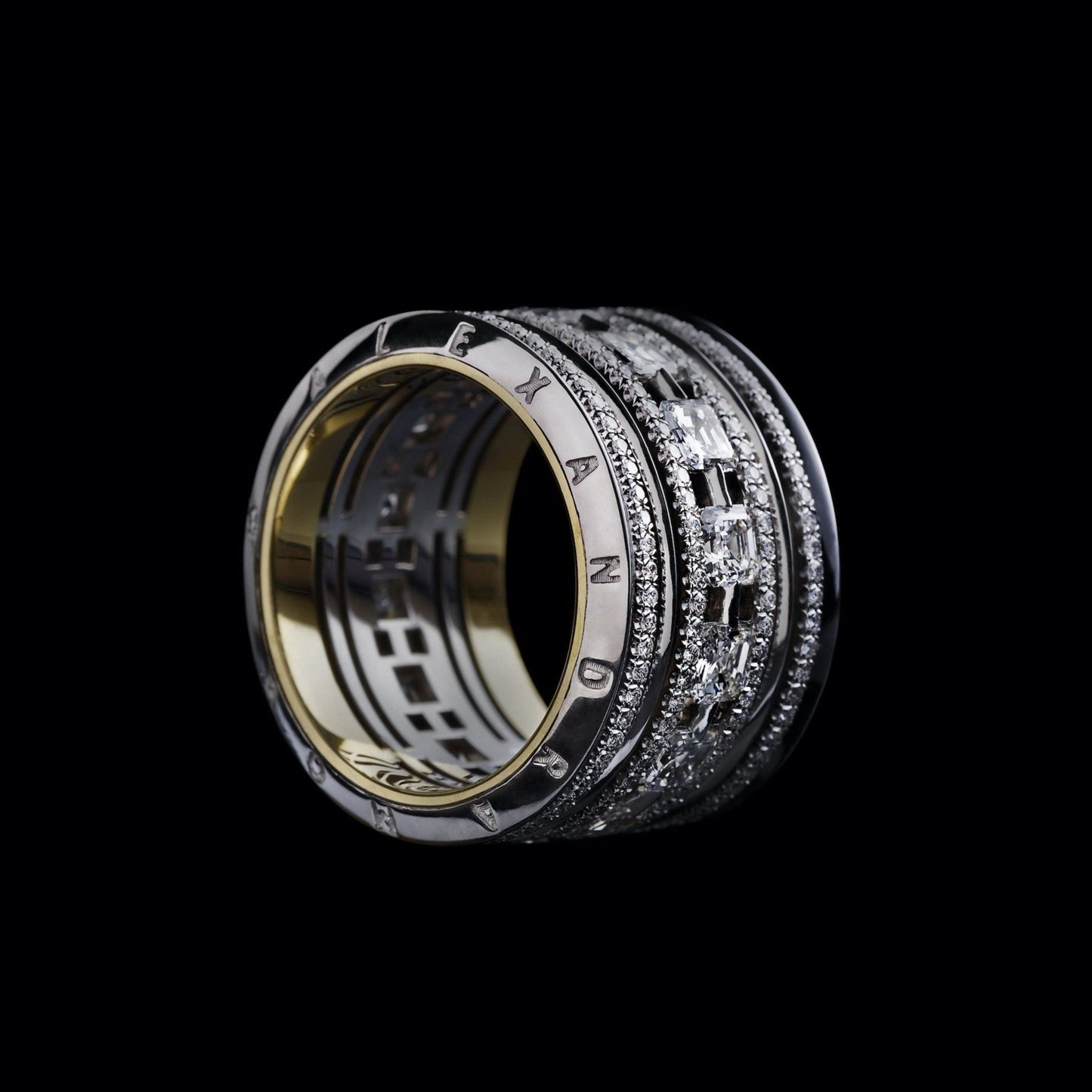 Platinum Signature Asscher-Cut Diamond Wide Eternity Band Ring - Alexandra Mor online