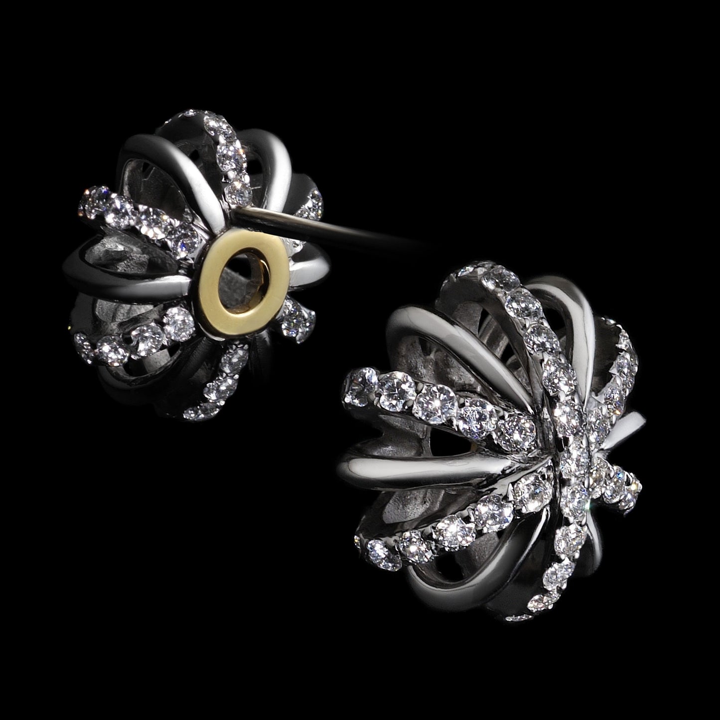 Large Platinum Diamond Snowflake Earrings - Alexandra Mor online