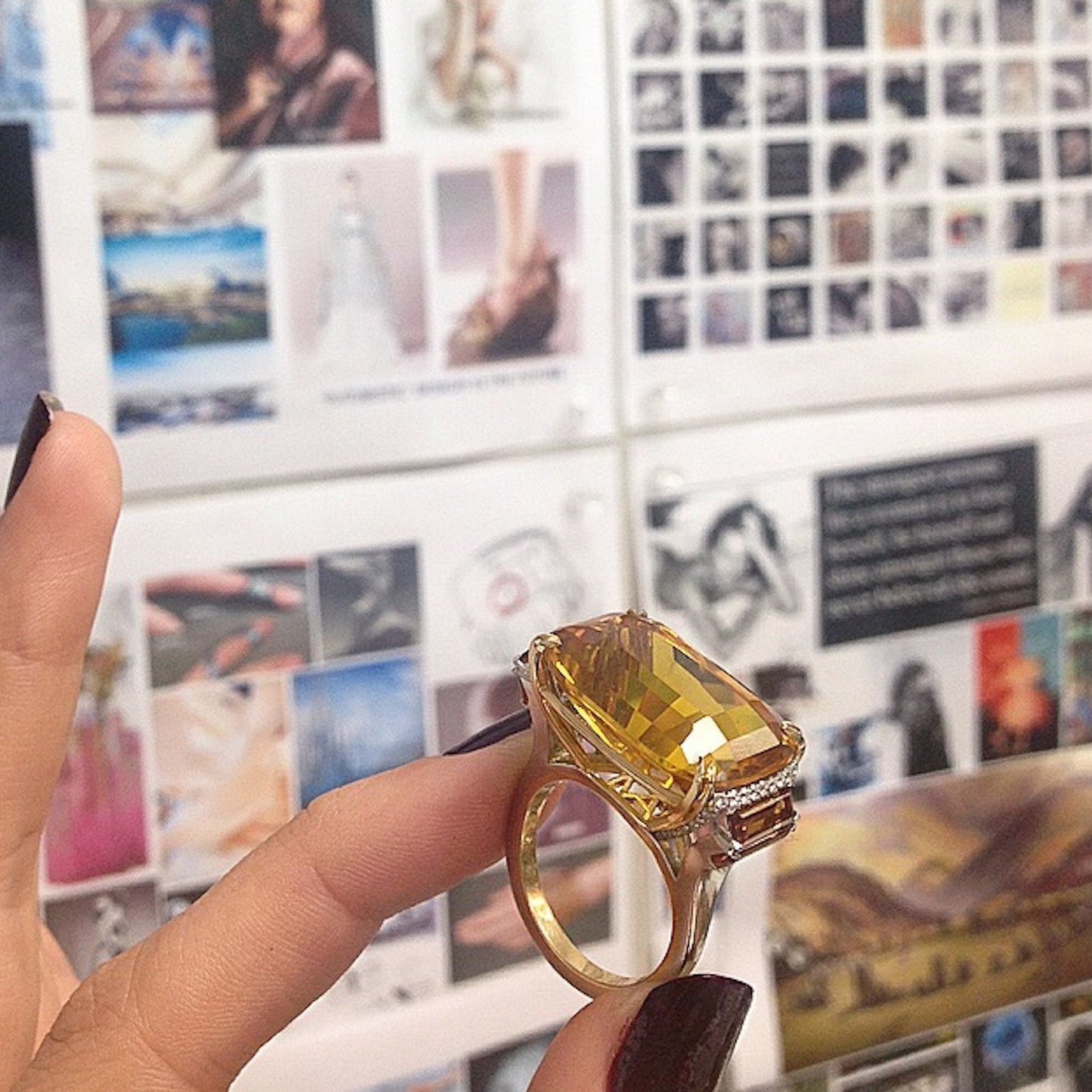 
                  
                    Cushion-Cut Deep-Yellow Citrine & Diamond Ring - Alexandra Mor online
                  
                