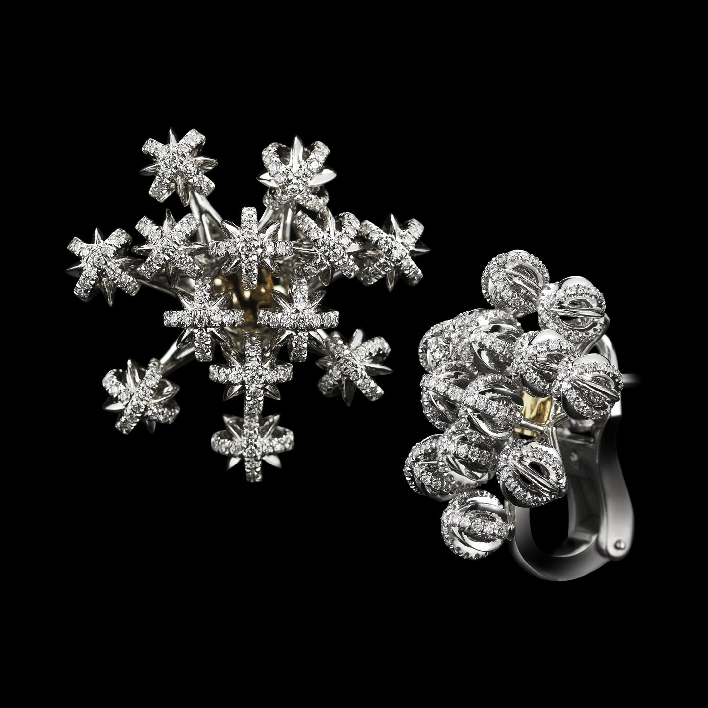 Signature Snowflake Dome Cluster Earrings - Alexandra Mor online