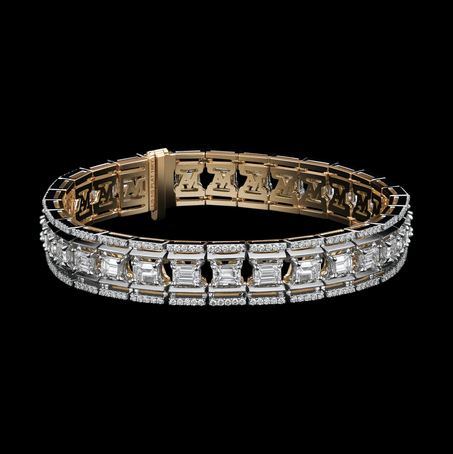 
                  
                    Emerald-Cut Platform Diamond Bracelet
                  
                