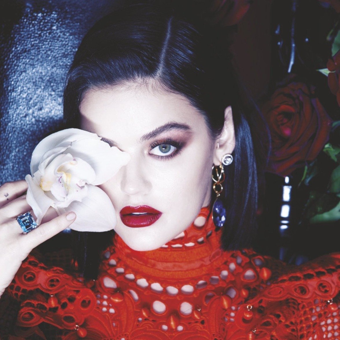 Lucy Hale As Seen Wearing Round Diamond Studs with Diamond Earring Jackets - Alexandra Mor online