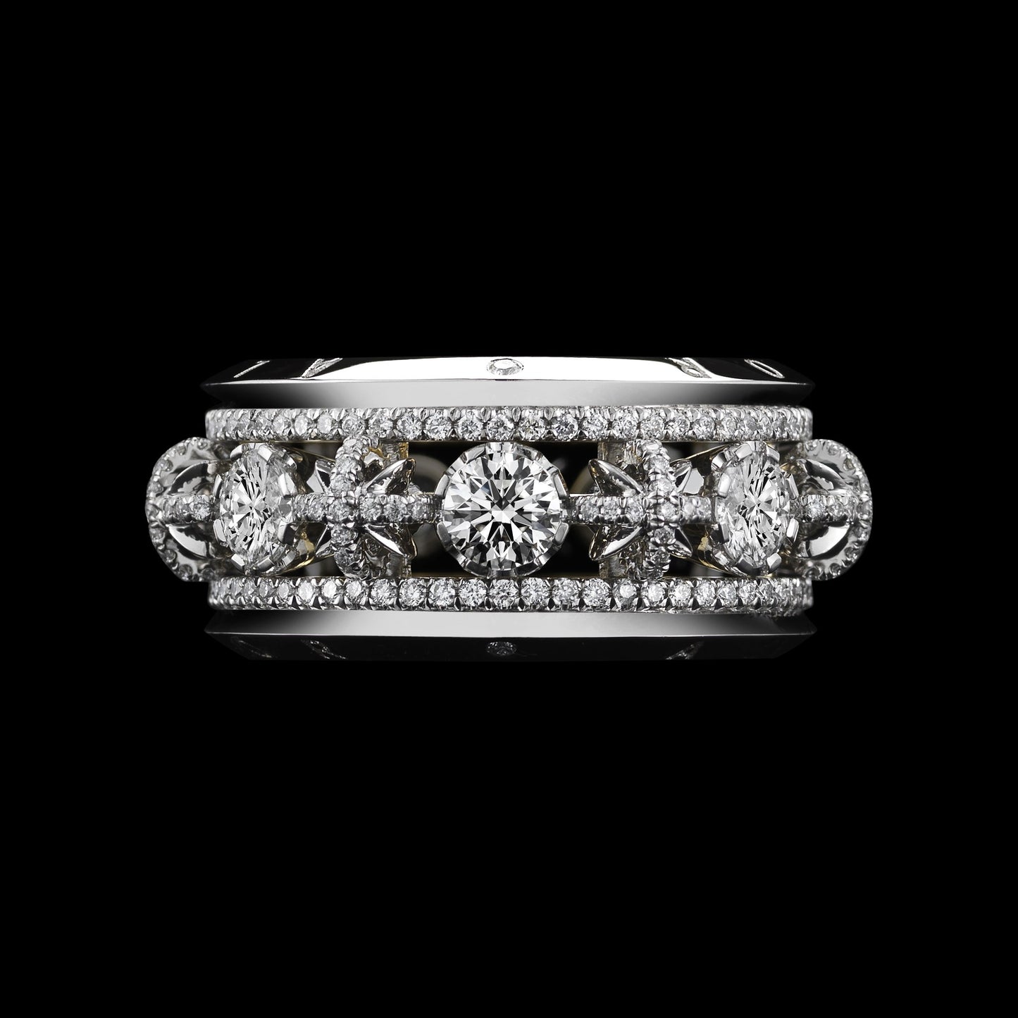 
                  
                    Narrow Snowflake & Brilliant Cut Diamond Eternity Band - Alexandra Mor online
                  
                