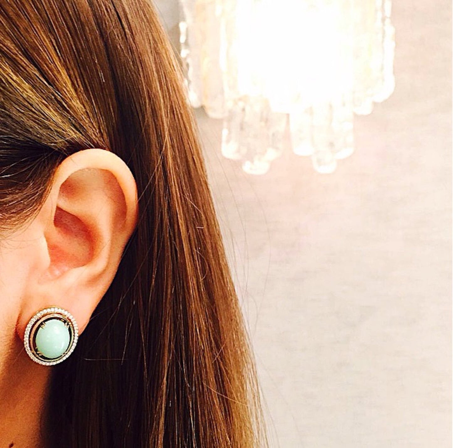 
                  
                    Green & Pink Oval Opal Cabochon with Diamond Jackets - Alexandra Mor online
                  
                