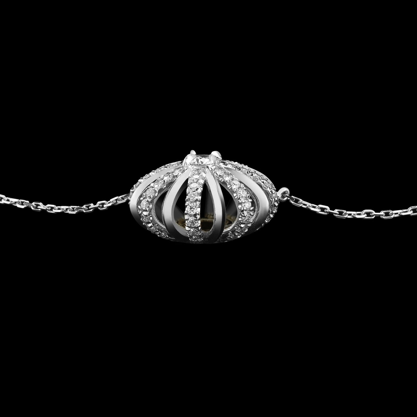 Platinum Snowflake Pendant with Brilliant-Cut Diamond center - Alexandra Mor online