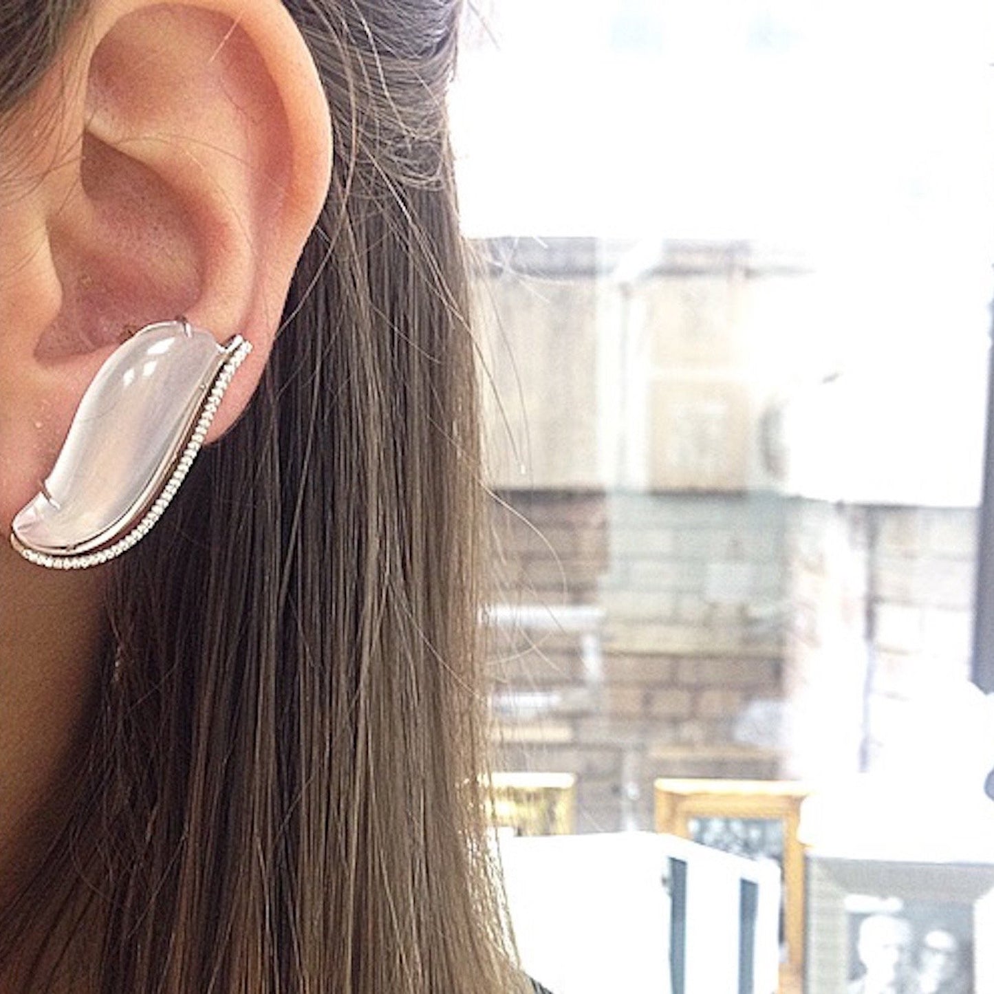 Pink Quartz & Diamond Earrings - Alexandra Mor online