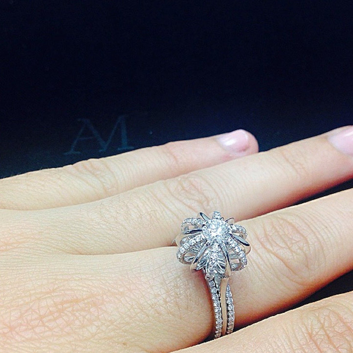 
                  
                    Platinum Signature Diamond Snowflake Three Ring Set with Round Center Diamond - Alexandra Mor online
                  
                
