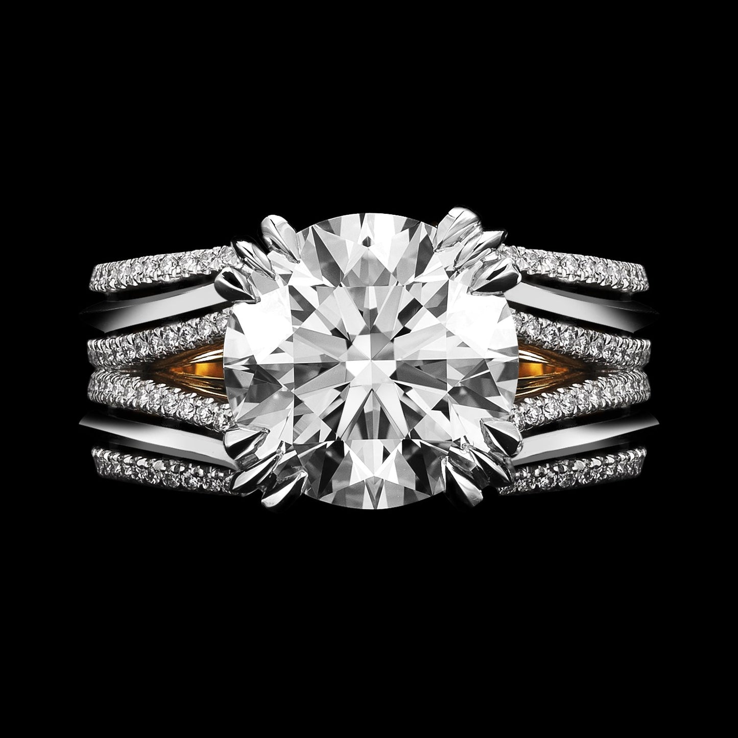 
                  
                    Double-Shank Floating Radiant- Cut Diamond Ring - Alexandra Mor online
                  
                