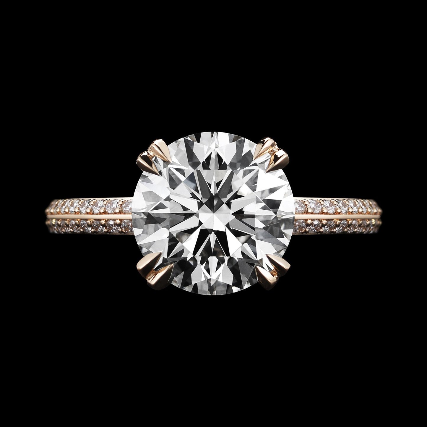 Rose Gold Brilliant-Cut Diamond Engagement Ring - Alexandra Mor online