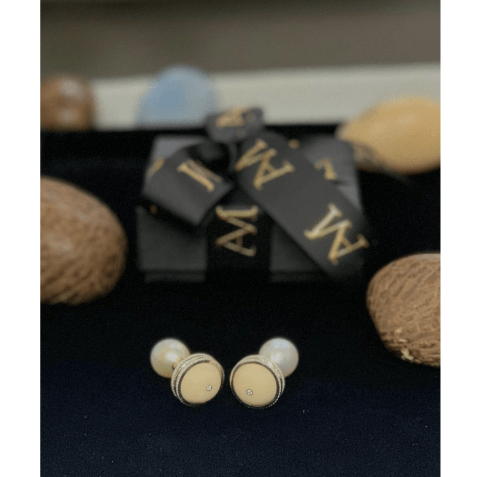 
                  
                    Double Sided Tribal Studs & South Sea Artisanal Farm Pearls & Tagua - Alexandra Mor online
                  
                