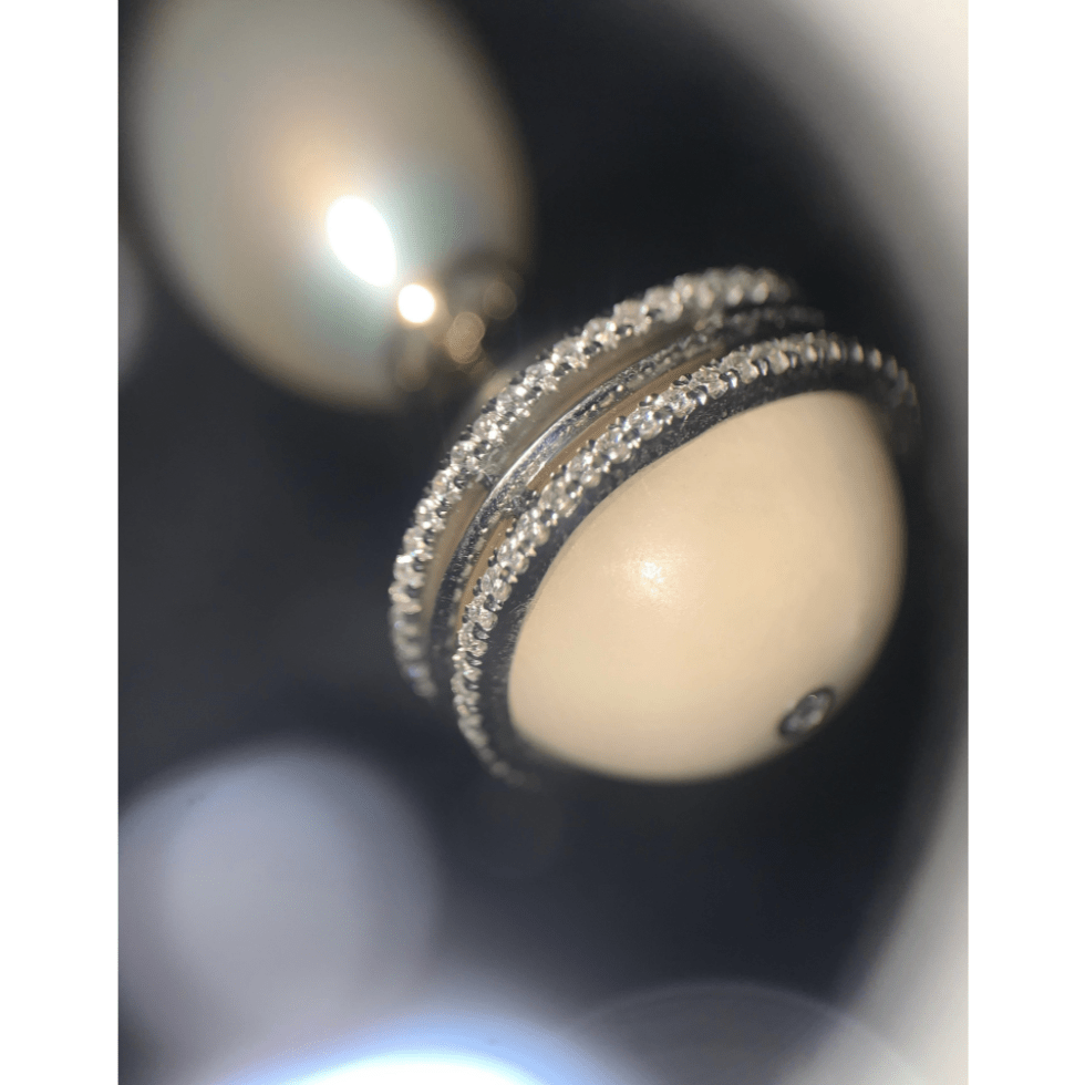 
                  
                    Double Sided Tribal Studs & South Sea Artisanal Farm Pearls & Tagua - Alexandra Mor online
                  
                