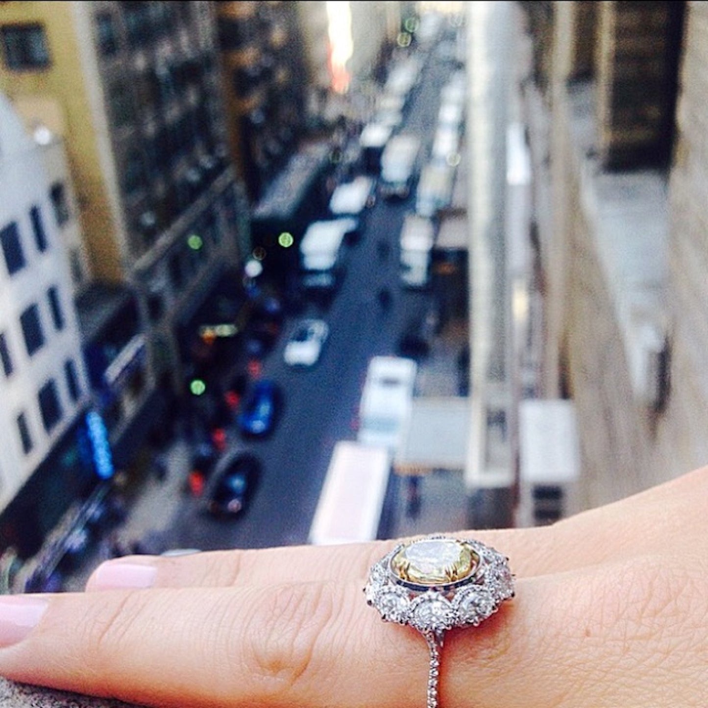 
                  
                    Yellow Diamond Blossom Oval-Cut Ring - Alexandra Mor online
                  
                
